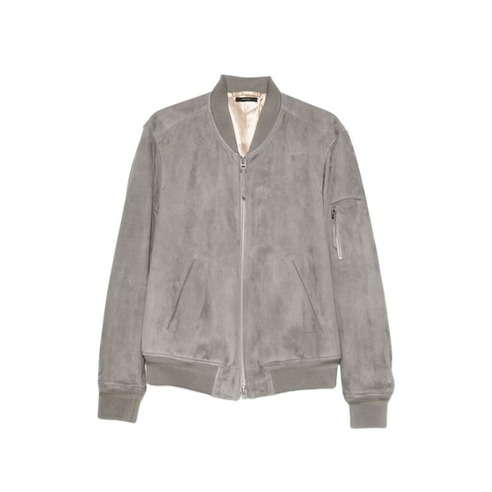Tom Ford Men Suede Leather Bomber Jacket